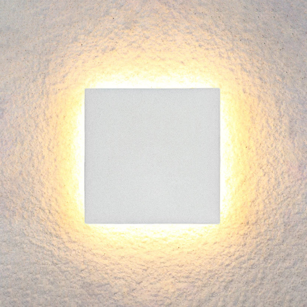 Modern Round Wall Light with Halo LED Glow