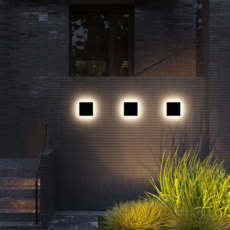 Modern Round Wall Light with Halo LED Glow