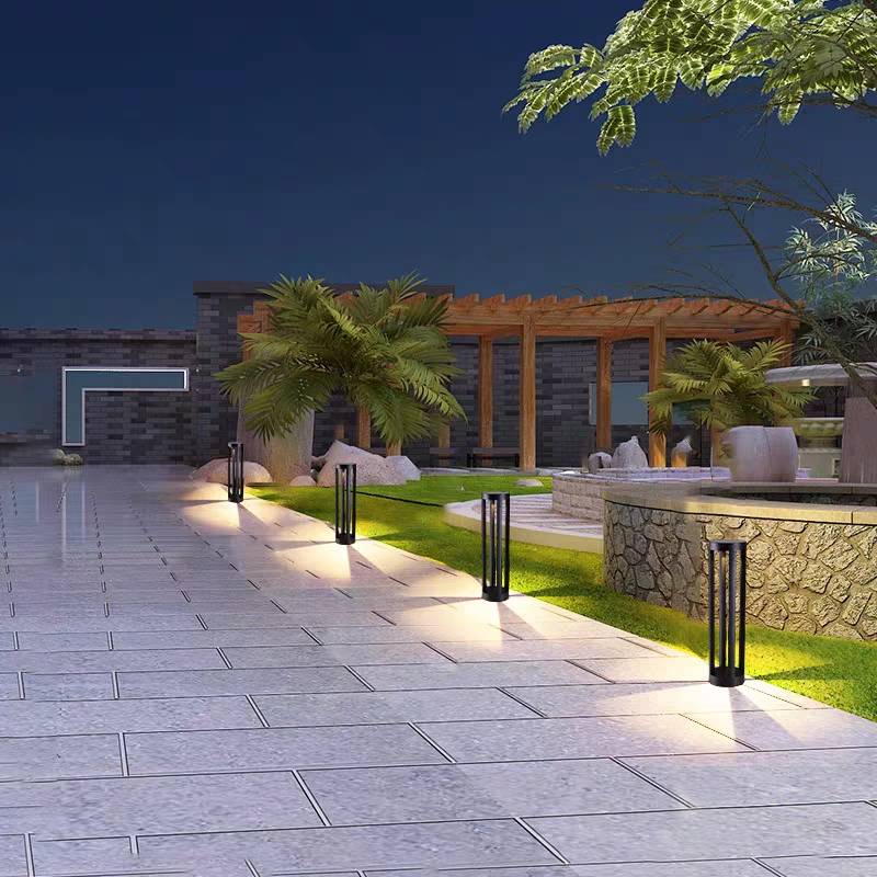 Modern Solar Exterior Light with Cylindrical Design
