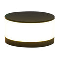 Modern Solar Garden Post Light with Round LED Glow