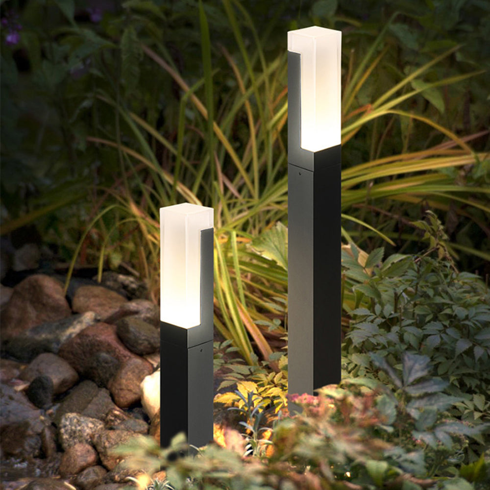 Modern Solar Exterior Lights With LED Column Design