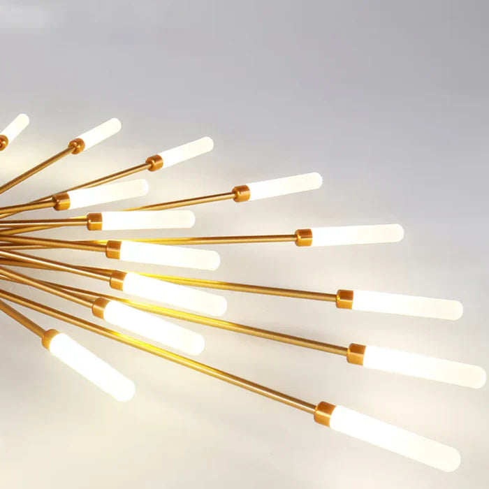 Modern Starburst Chandelier with LED Rod Lights