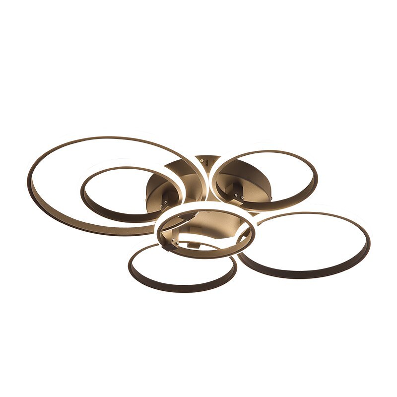 Modern Triple Ring Ceiling Light with LED Halo Design
