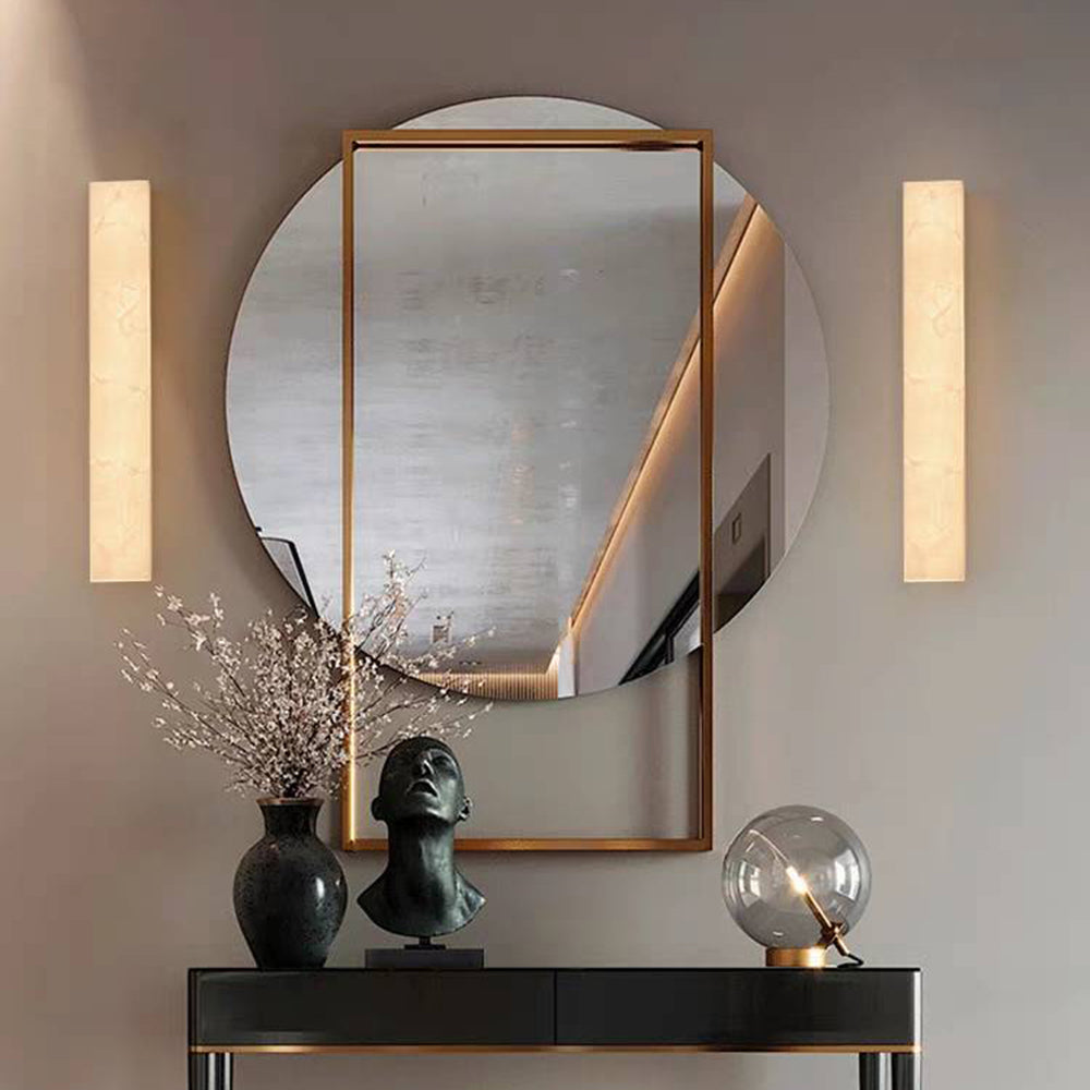 Modern Wall Sconce Light with Alabaster Glow