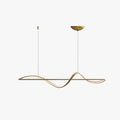 Modern & Minimalist Wave Pendant Light with Floating LED Bar