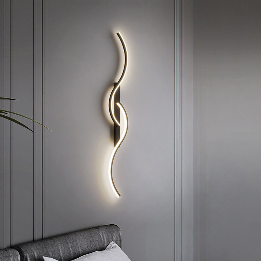 Modern & Minimalist Wave Wall Light with Curved LED Design