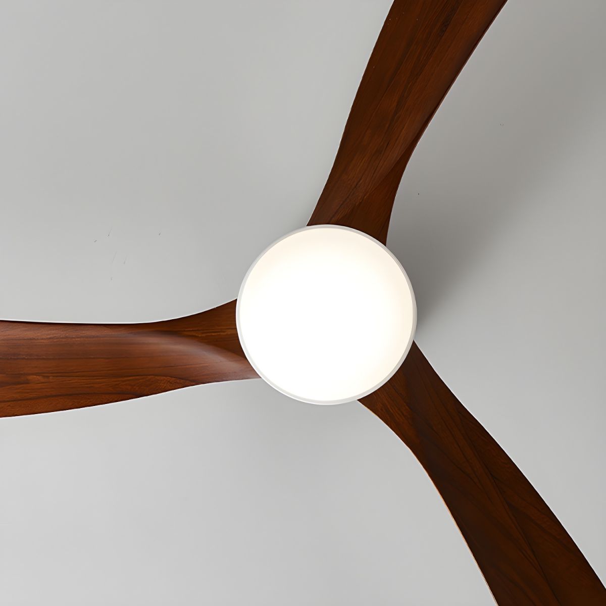 Modern Wooden Outdoor Ceiling Fan with Light