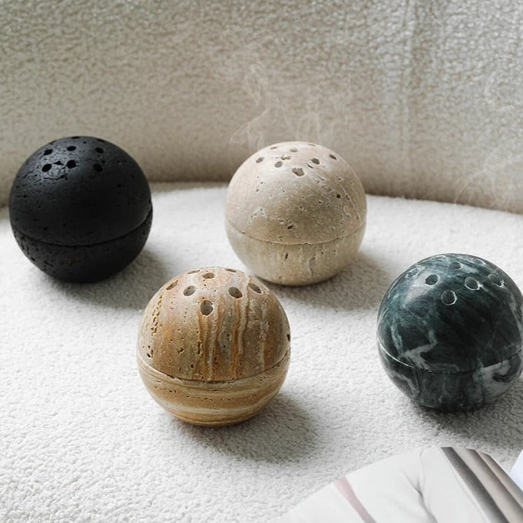 Natural Marble Incense Burner for Elegant Aromatic Ambience