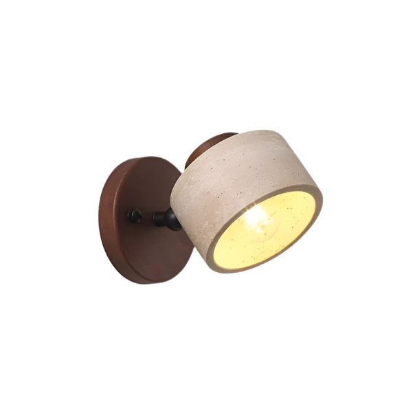 Natural Travertine Cylinder LED Wall Light Sconce