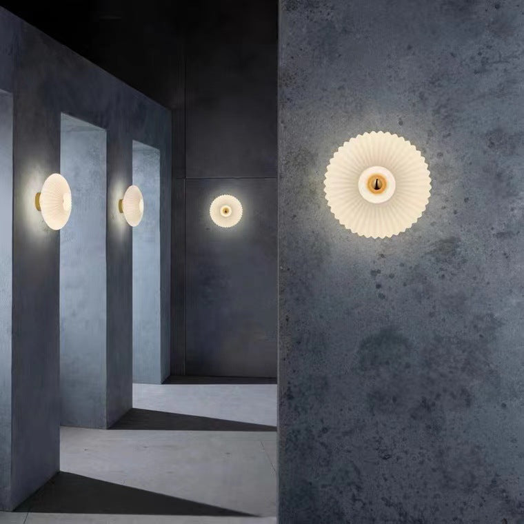 Nordic Ribbed Glass Wall Sconce with Vintage Scandinavian Design