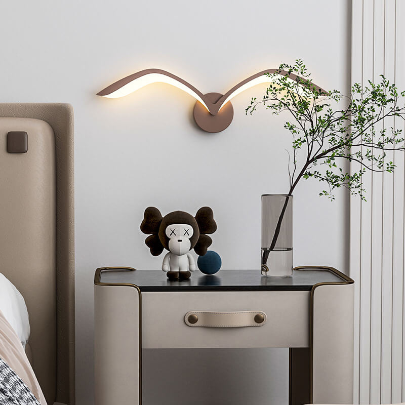 Nordic Seagull LED Wall Sconce with Scandinavian Minimalist Design