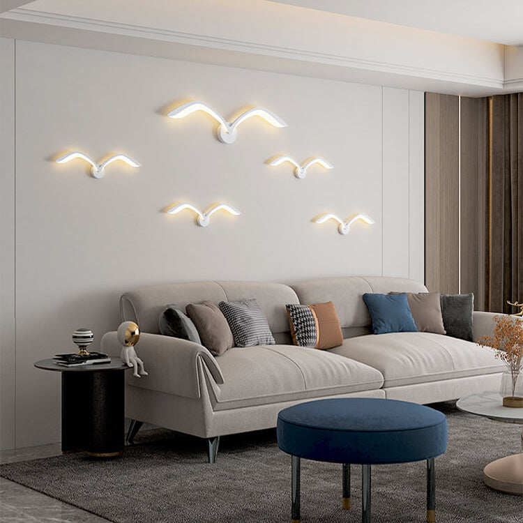 Nordic Seagull LED Wall Sconce with Scandinavian Minimalist Design