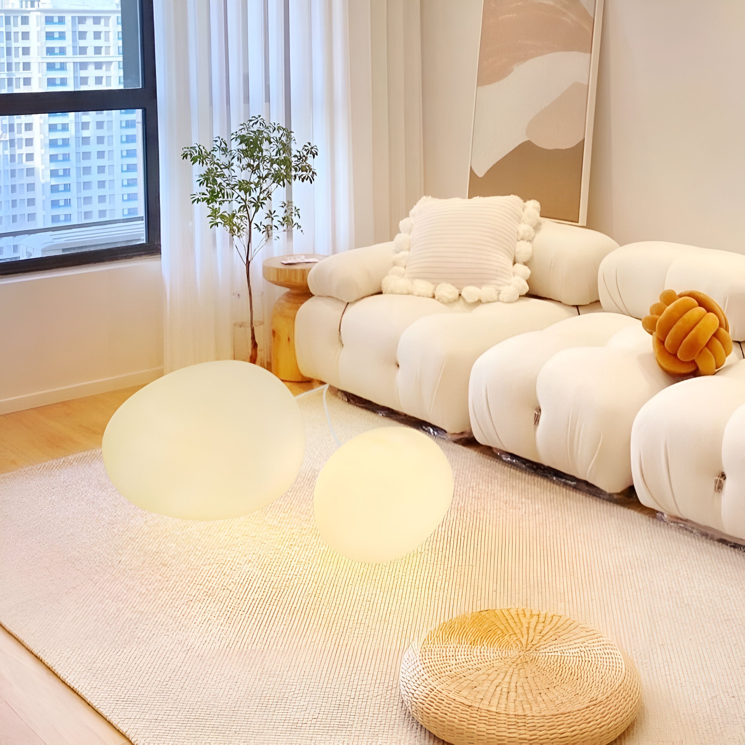 Nordic Stone Style LED  Light Table Lamp