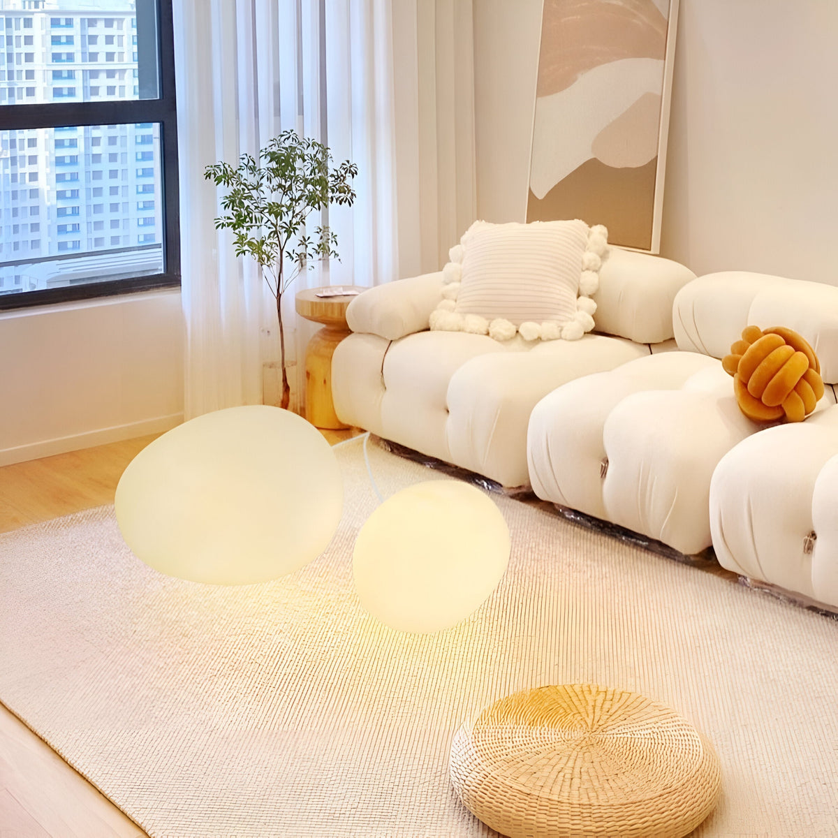 Nordic Stone Style LED  Light Table Lamp