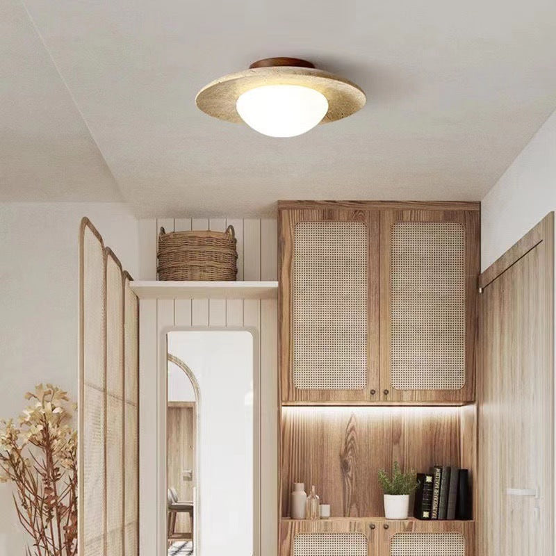 Nordic Travertine Ceiling Light with Scandinavian Minimalist Design
