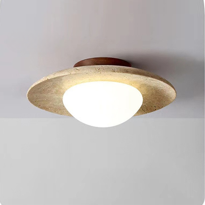 Nordic Travertine Ceiling Light with Scandinavian Minimalist Design