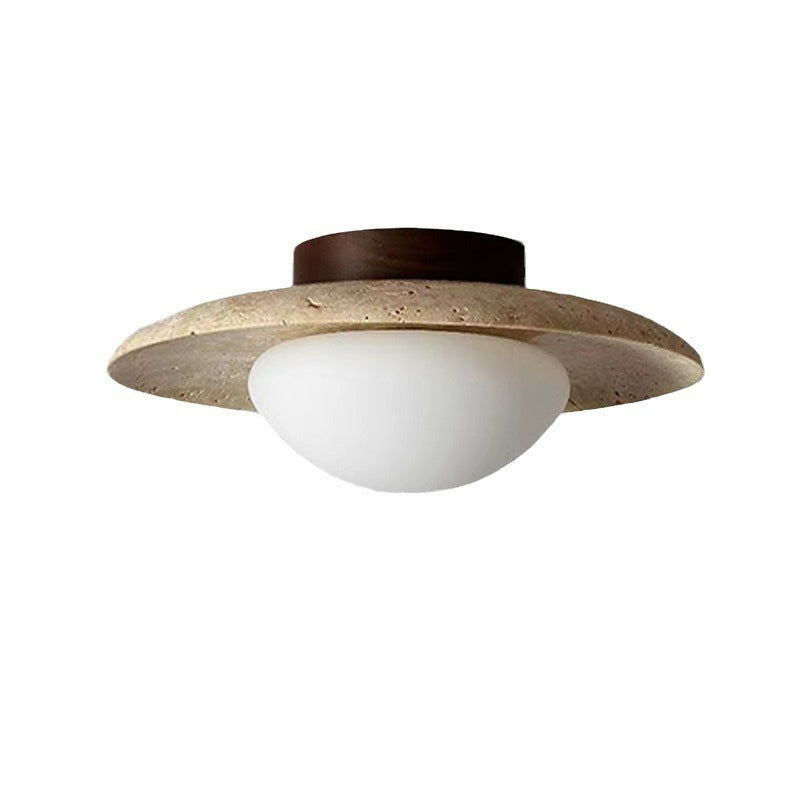 Nordic Travertine Ceiling Light with Scandinavian Minimalist Design