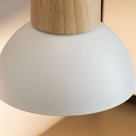 Nordic Wood Dome Wall Sconce with Scandinavian Minimalist Design