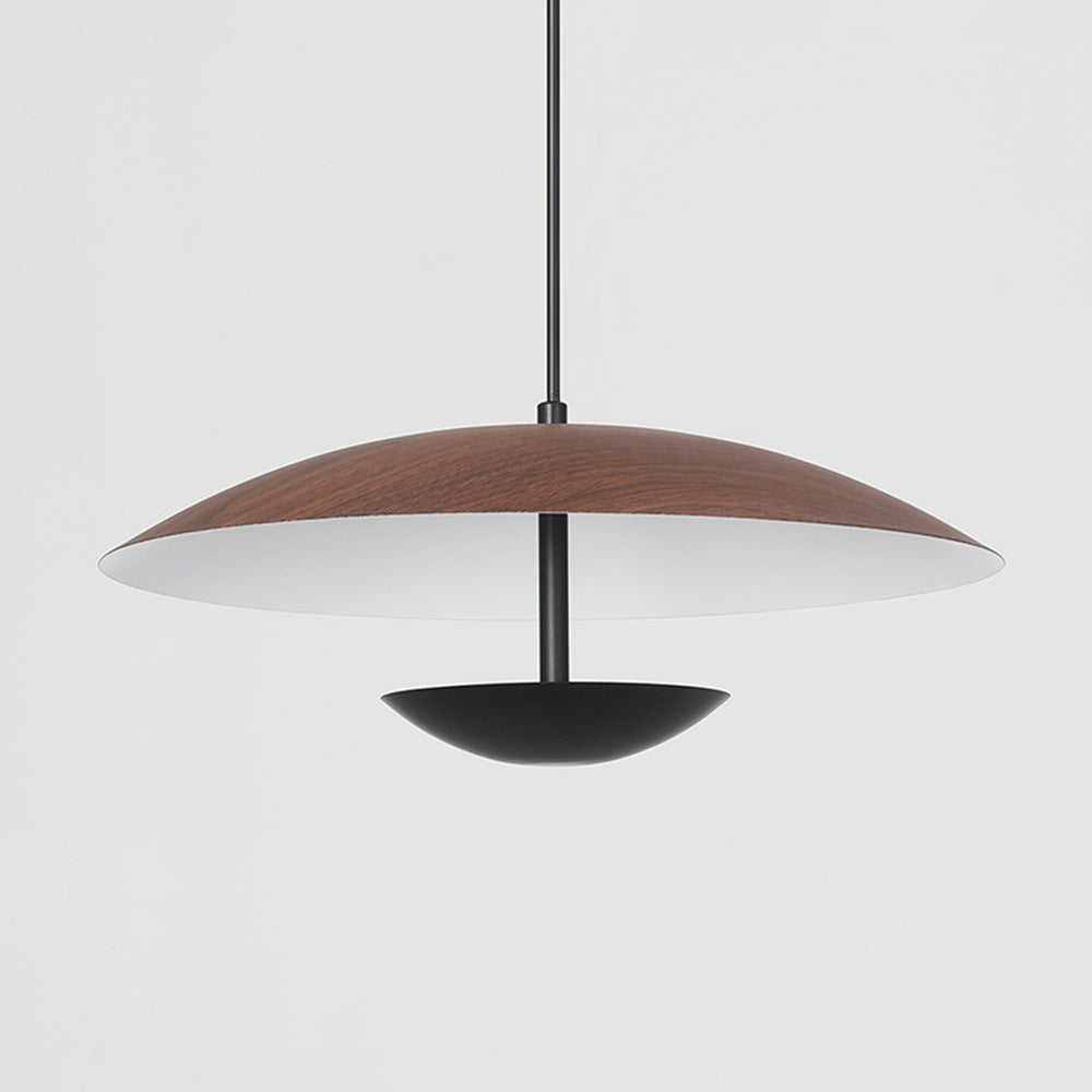 Nordic Wood Pendant Light with Floating Shade
