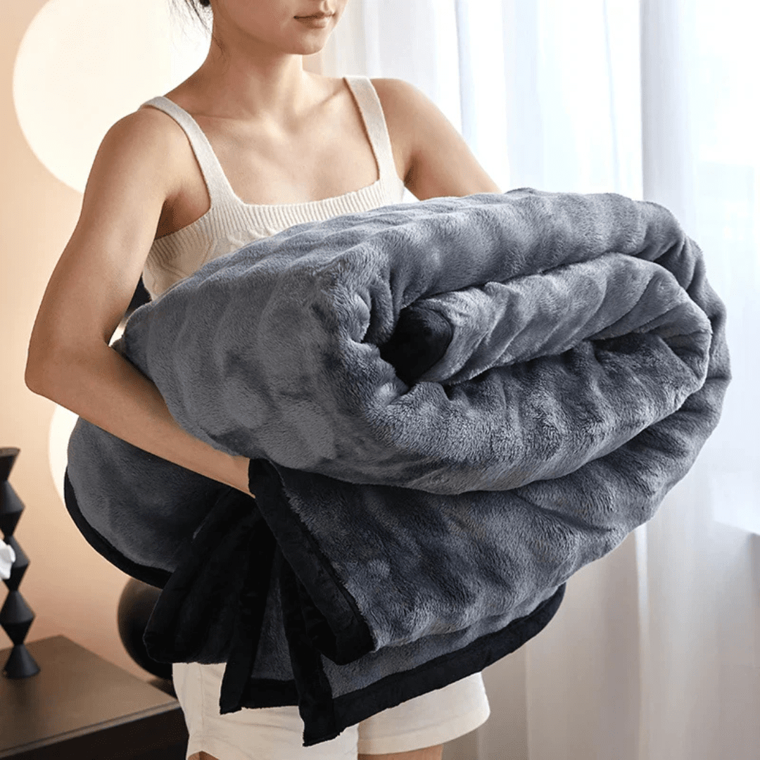 Plush Fleece Blanket with Double Sided Softness