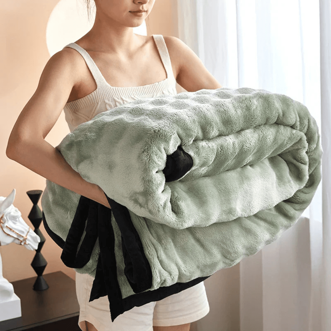 Plush Fleece Blanket with Double Sided Softness
