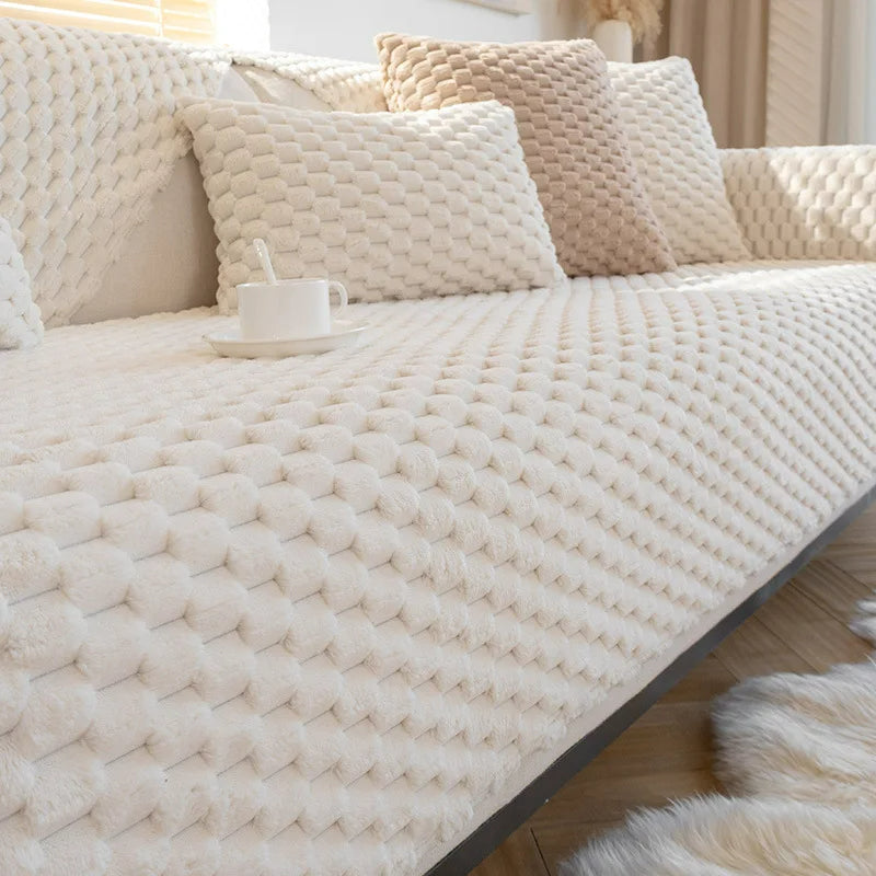 Plush Sofa Cover for Cozy Comfort and Elegant Living