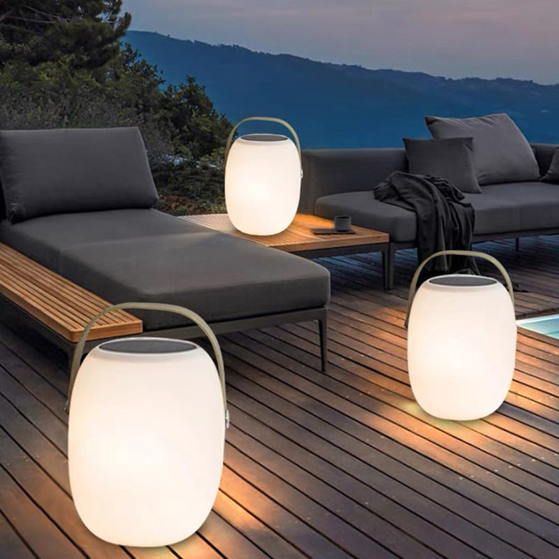 Portable Solar Garden Lantern with LED Glow