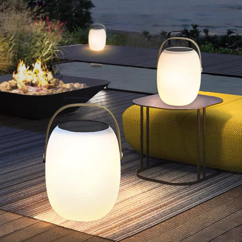 Portable Solar Garden Lantern with LED Glow