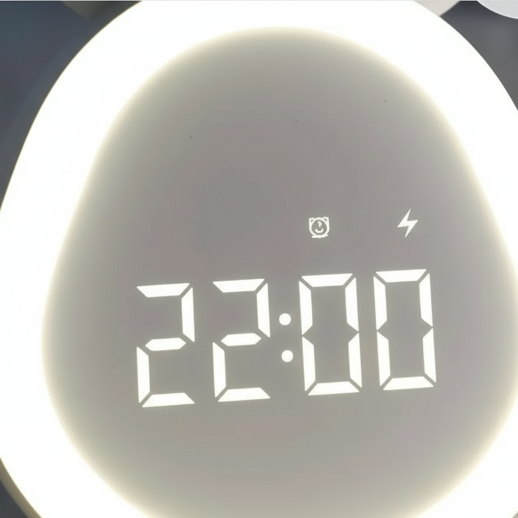 Rabbit Alarm Clock with LED Display and Night Light