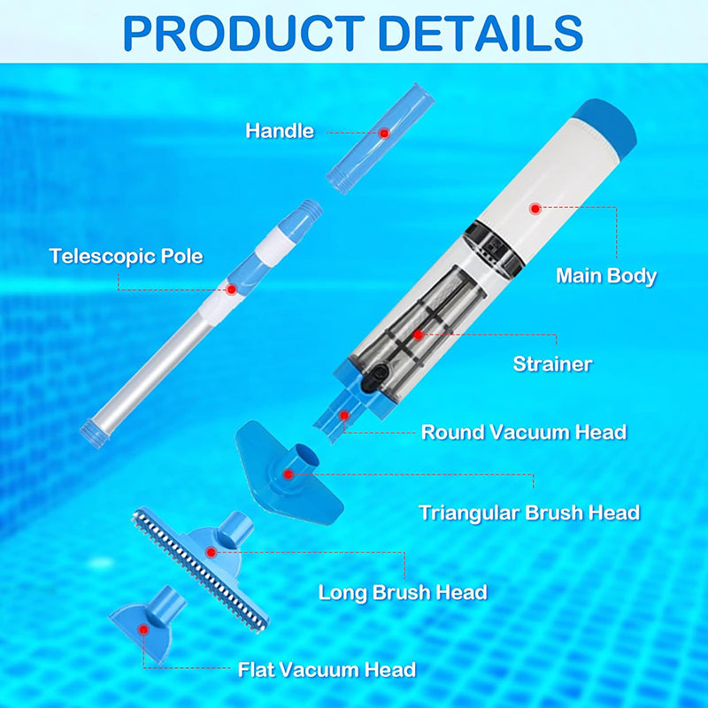 Rechargeable Pool Vacuum Cleaner for Effortless Deep Cleaning