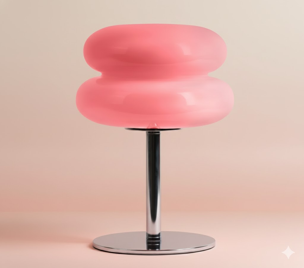 Retro Acrylic Table Lamp with Bubble Shade Design