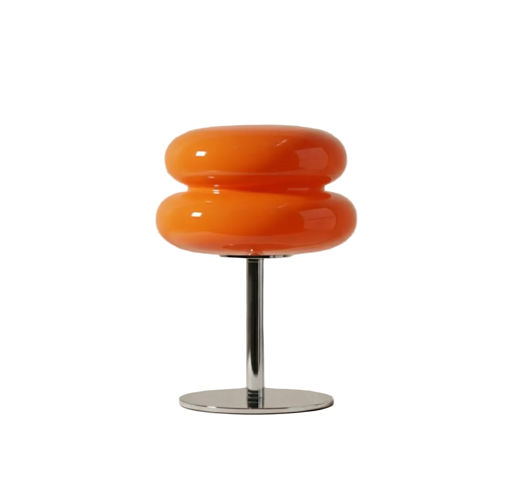 Retro Acrylic Table Lamp with Bubble Shade Design