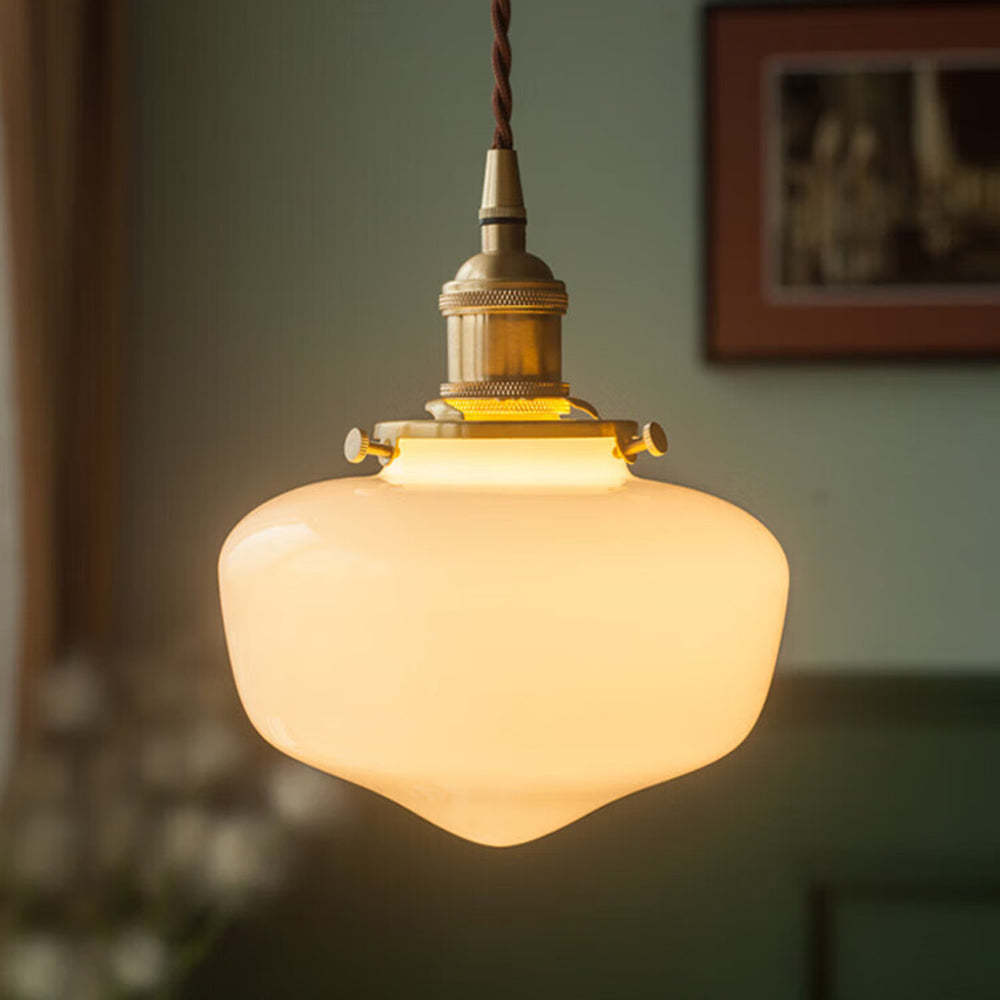 Retro Glass Lantern Pendant Light