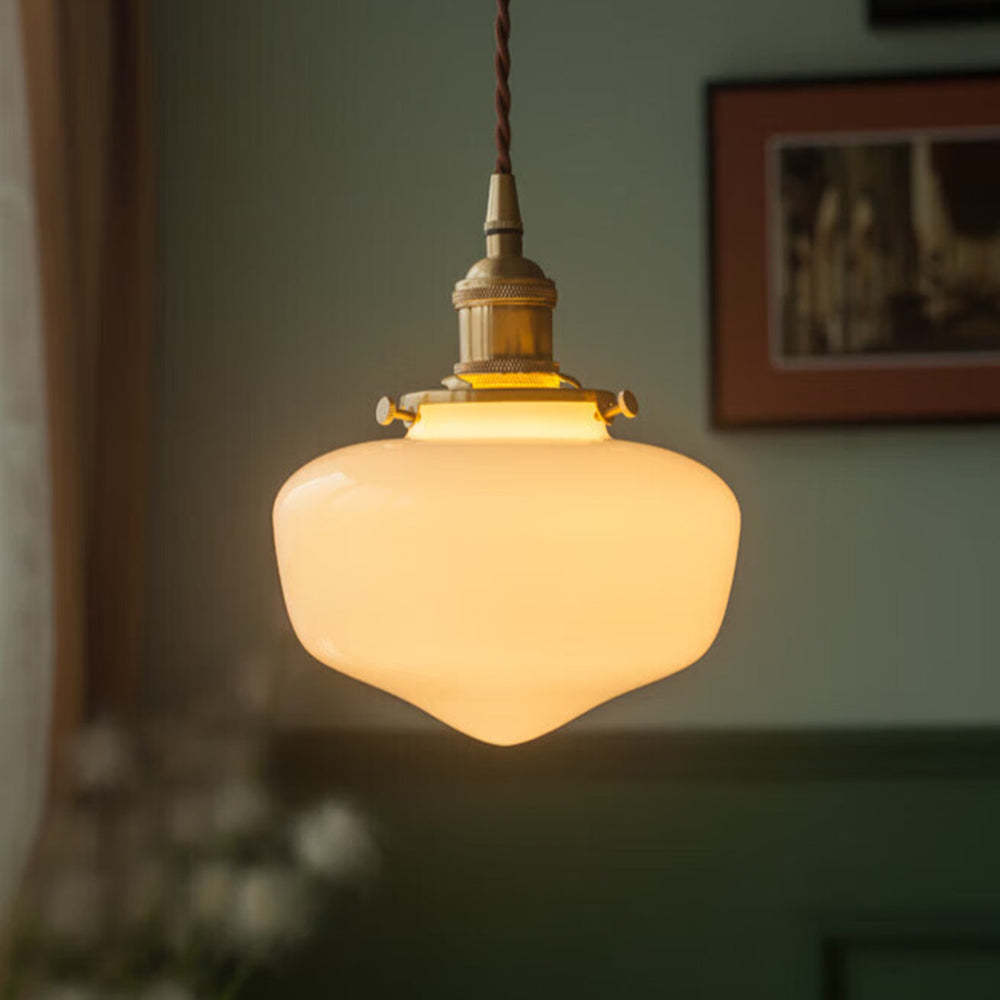 Retro Glass Lantern Pendant Light