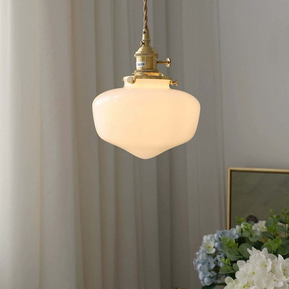 Retro Glass Lantern Pendant Light