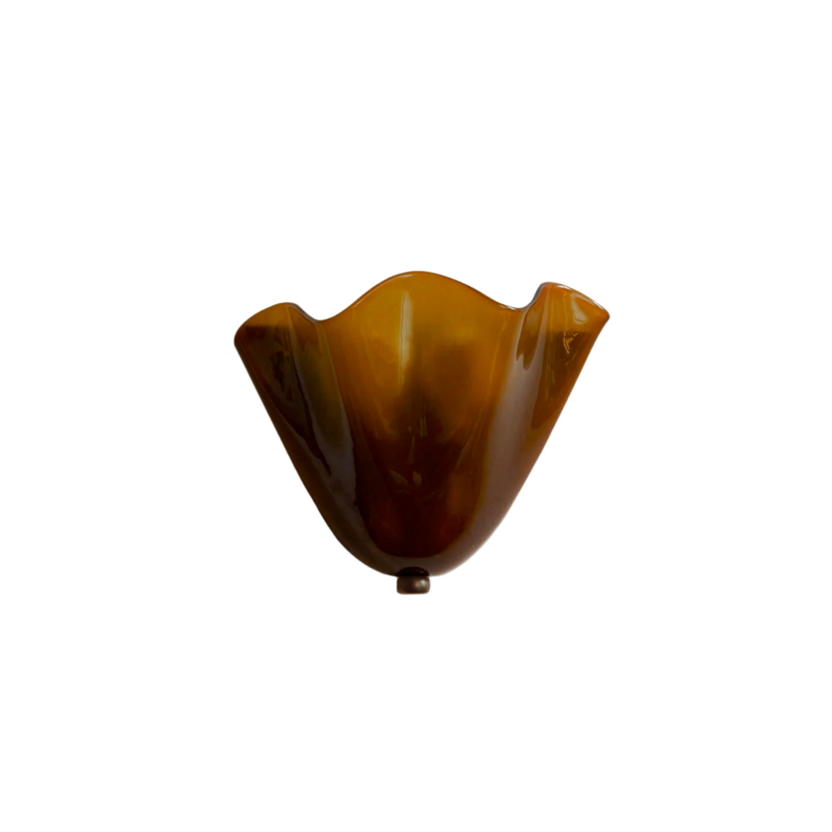 Retro Glass Wall Light with Shell Shade Design