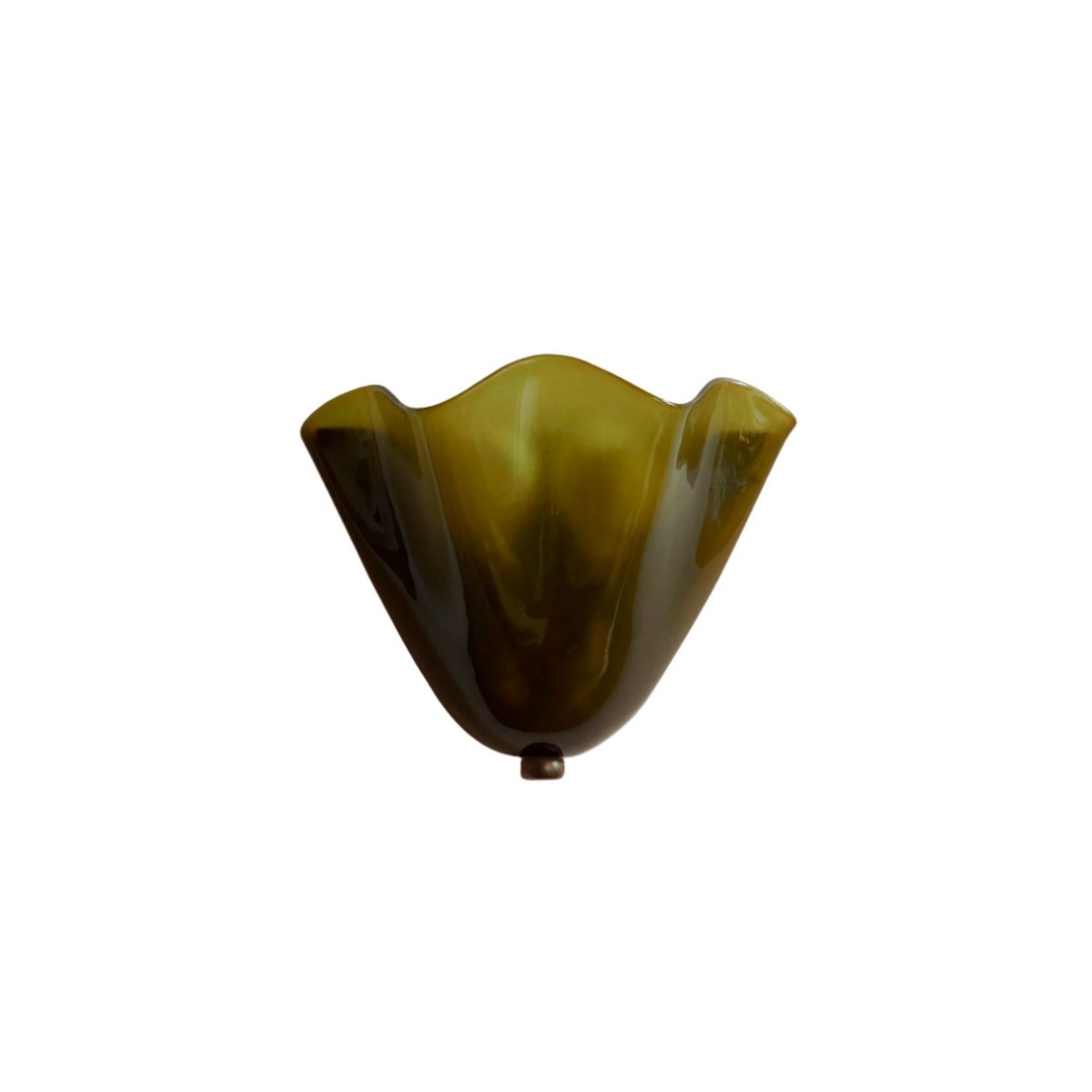 Retro Glass Wall Light with Shell Shade Design