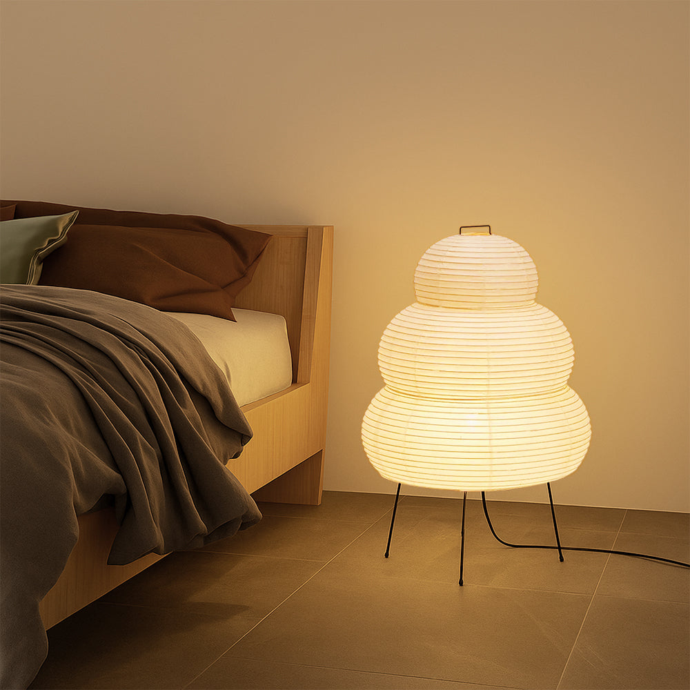 Rice Paper Floor Lamp with Japanese Design