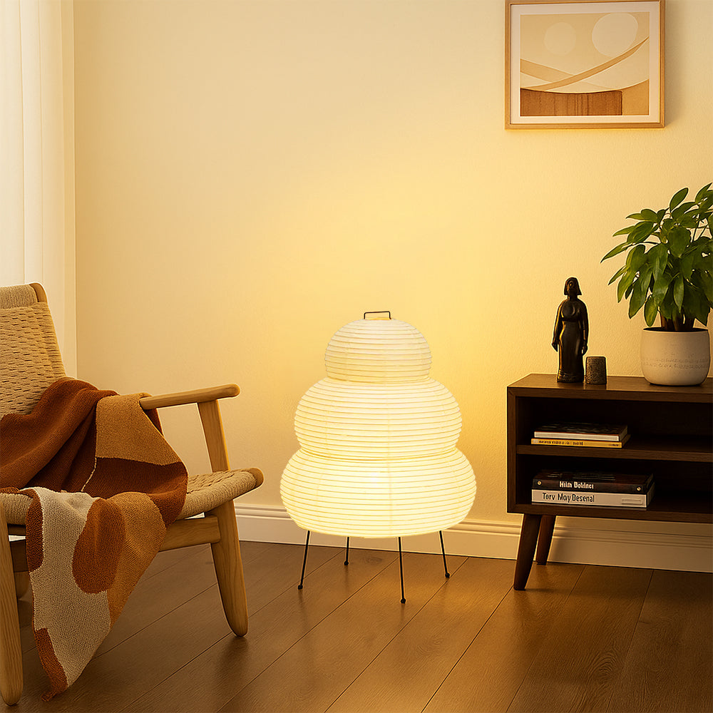 Rice Paper Floor Lamp with Japanese Design