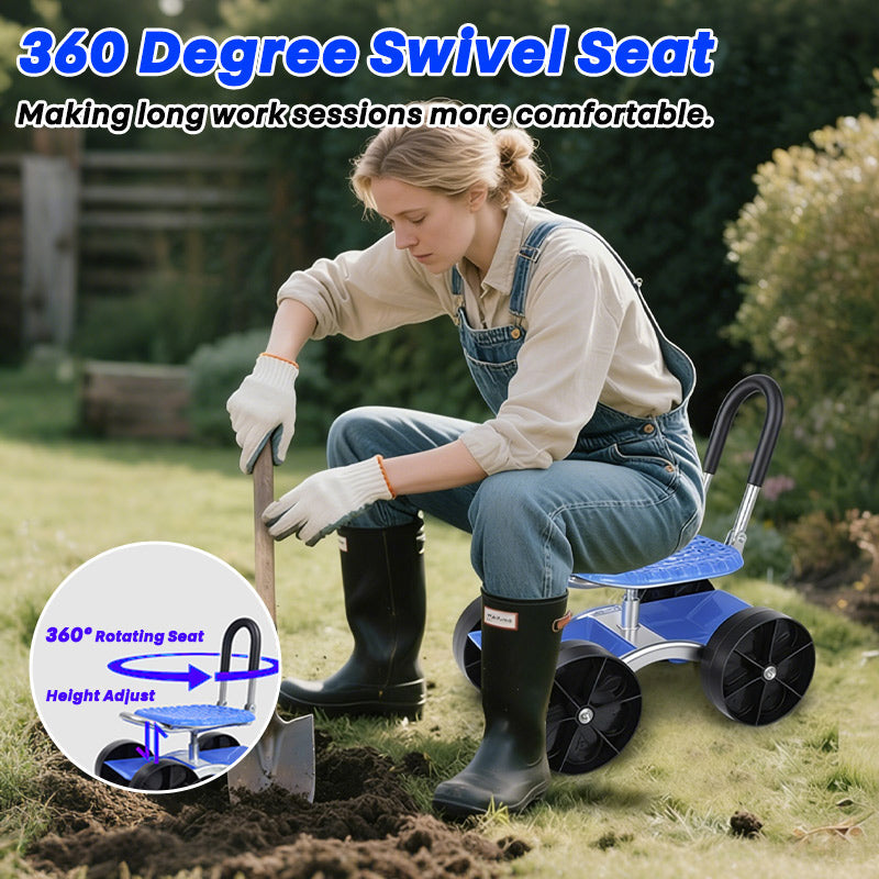 Rolling Garden Seat for Comfortable Gardening and Easy Mobility
