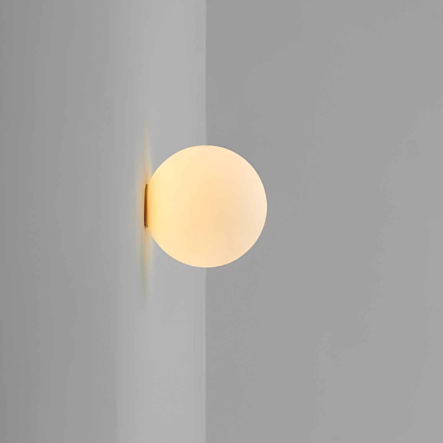 Round Glass Wall Light with Minimalist Design