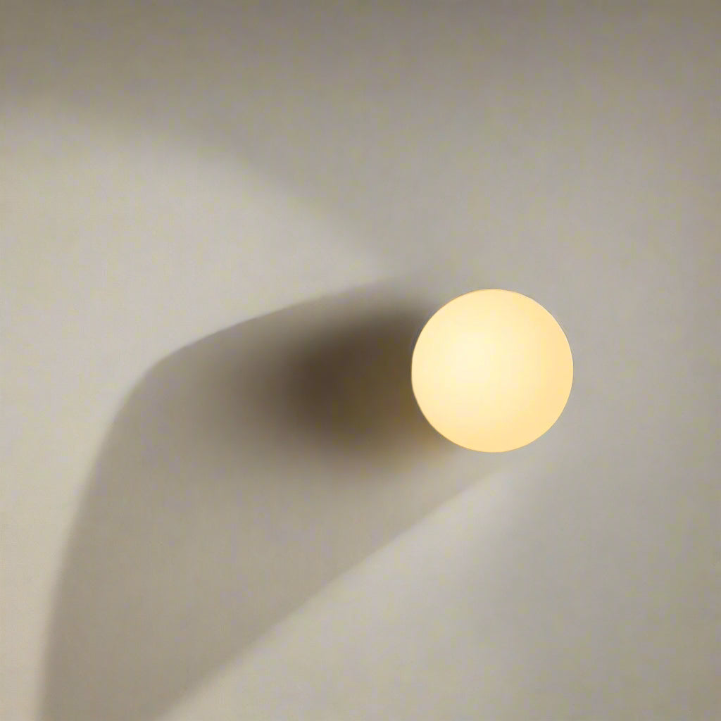 Round Glass Wall Light with Minimalist Design