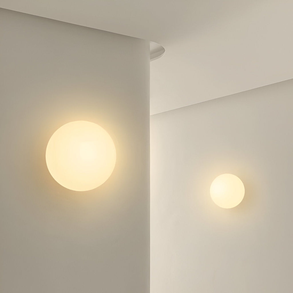 Round Glass Wall Light with Minimalist Design