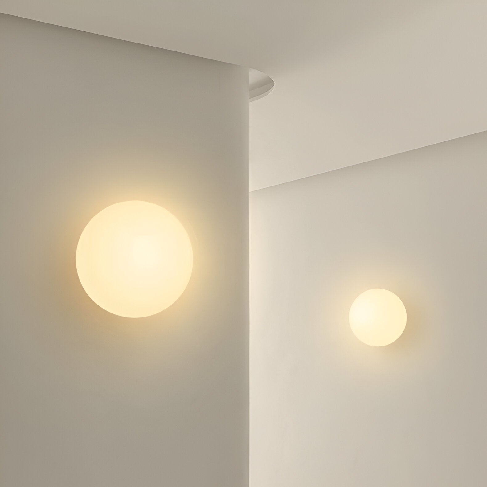 Round Glass Wall Light with Minimalist Design