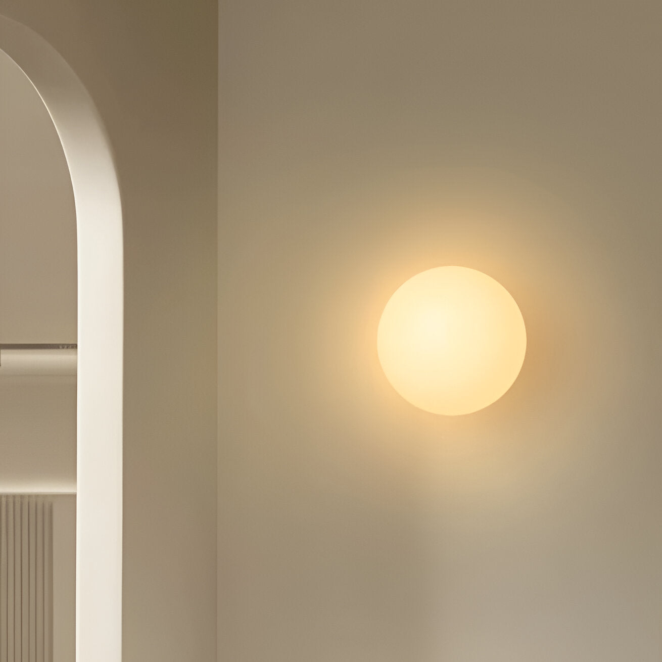Round Glass Wall Light with Minimalist Design