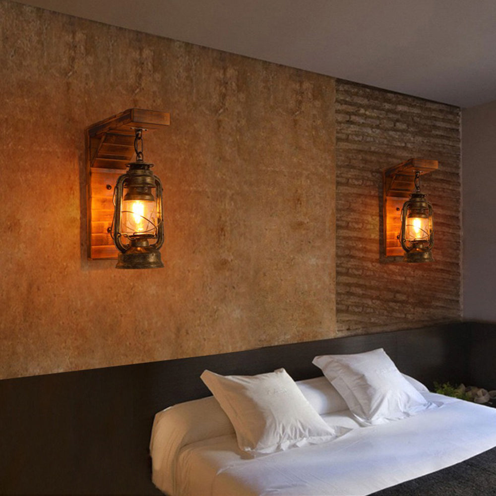 Rustic Wall Lantern Light Fixture