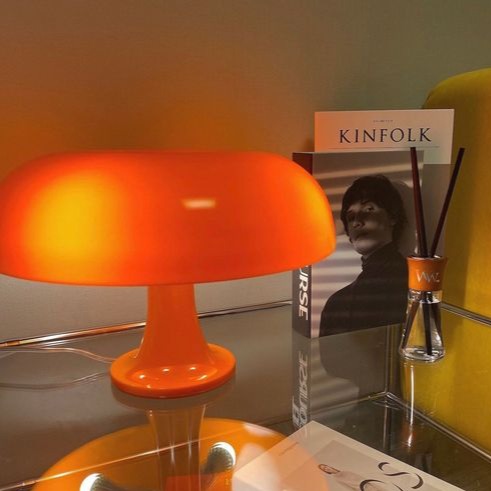 Scandinavian Mushroom Table Lamp with Soft Diffused Glow