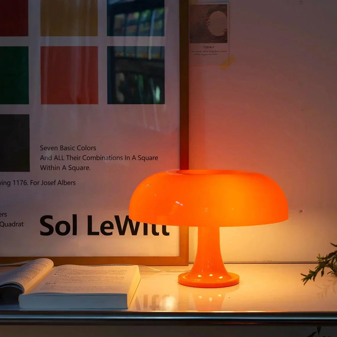 Scandinavian Mushroom Table Lamp with Soft Diffused Glow