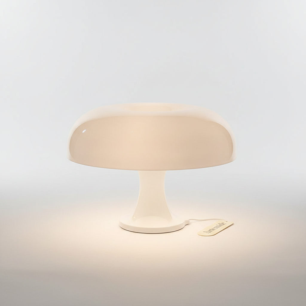 Scandinavian Mushroom Table Lamp with Soft Diffused Glow