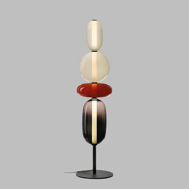 Sculptural Glass Table Lamp with Touch Dimming